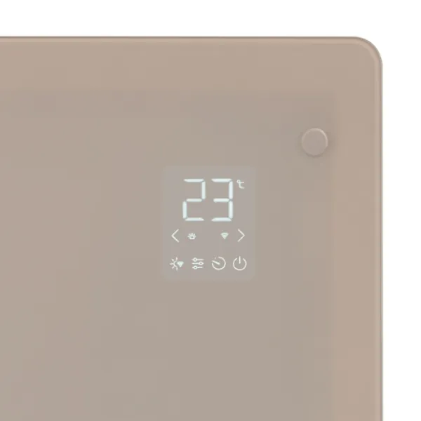 Vonroc Radiator - Elradiator | Glas | Luksus | 1000W | WIFI - Smartapp styring | Op til 12m² | Beige Discount
