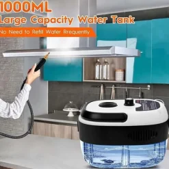 2500W damprenser håndholdt - trykdamper med 3 børstehoveder, 6 niveauer, 1000 ml vandtank Online