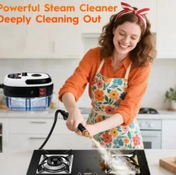 2500W damprenser håndholdt - trykdamper med 3 børstehoveder, 6 niveauer, 1000 ml vandtank Online