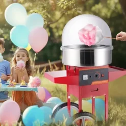 1000W Elektrisk Bomuldsslikmaskine - Kommerciel Candy Floss Maskine til Fester og Arrangementer New