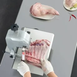 650W kommerciel elektrisk kødbåndsav, rustfrit stål, effektiv bensavemaskine, ideel til slagtere og restauranter. Sale