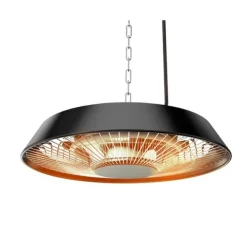 1500W loftvarmer, aluminium, uden fjernbetjening, afbryder, halogenlampevarmeelement, IP44