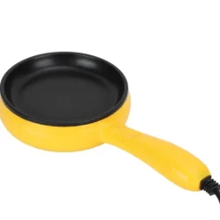 Elektriske Stegepander & Wokker>350W Mini Stegepande Non-Stick Steak Pandekage Æggepande med Træspatel EU Stik 220V