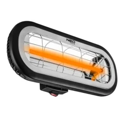 2000W radiator, IP65, varmeelement med lav blænding og ravfarvet lampe Hot