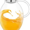 Wilmax glaskaraffel 2,4 L i borosilikatglas, bambulåg Hot