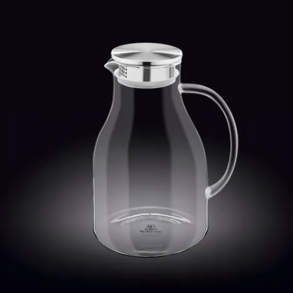 Wilmax Stor 2,5 L Borosilikatglaskande med metallåg Discount