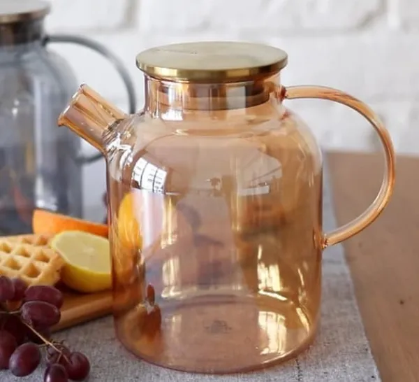 Kaffe- & Tekander>Wilmax tekande 1,6 l i termoglas, PVD-finish