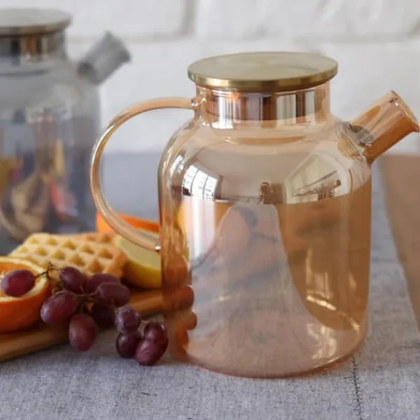 Kaffe- & Tekander>Wilmax tekande 1,6 l i termoglas, PVD-finish