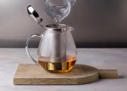 Wilmax tekande i glas 600 ml med stålsi, komfursikker Sale
