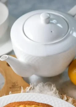 Wilmax tekande i hvidt porcelæn 900 ml – klassisk kande med låg, opvaskemaskinesikker og egnet til mikroovn Best