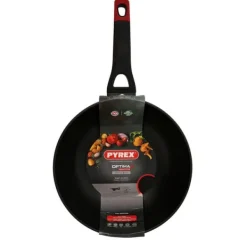 Wok Pande Pyrex Sort Aluminium Sale