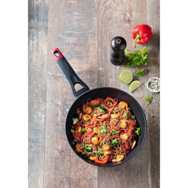 Wok Pande Pyrex Sort Aluminium Sale