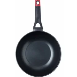 Wok Pande Pyrex Sort Aluminium Sale