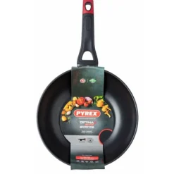 Wok Pande Pyrex Sort Aluminium Sale