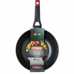 Wok Pande Pyrex Sort Aluminium Sale