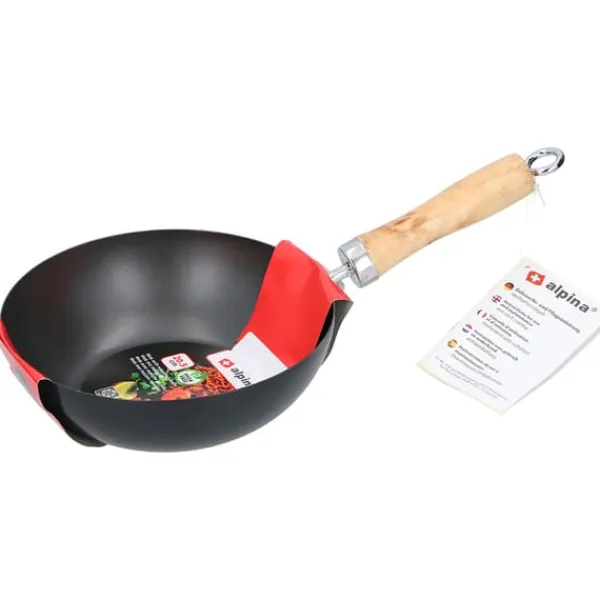 Gryder, Stegepander Og Kasseroller>Wokpande 20,5 cm med træhåndtag og keramisk non-stick belægning