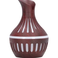 Wood Grain Luftfuktare USB Liten Vas Nattljus Mute Luftfuktare Aromaterapi Maskin 300ml Sale