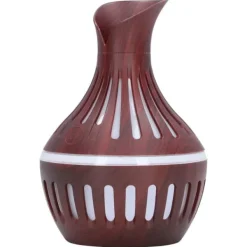 Wood Grain Luftfuktare USB Liten Vas Nattljus Mute Luftfuktare Aromaterapi Maskin 300ml Sale