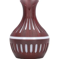 Wood Grain Luftfuktare USB Liten Vas Nattljus Mute Luftfuktare Aromaterapi Maskin 300ml Sale