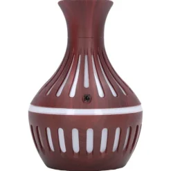 Wood Grain Luftfuktare USB Liten Vas Nattljus Mute Luftfuktare Aromaterapi Maskin 300ml Sale