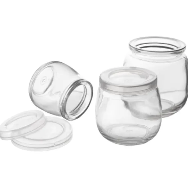 Opbevaringsdåser>12x Glaskrukker Krukker Beholdere Kopper Yoghurtkopper Desserter 200ml