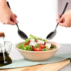 2x Salatskeer Sort Bestik til servering af salater og retter Clearance