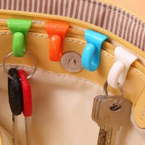 4x Taskekroge - Assorterede farver Outlet